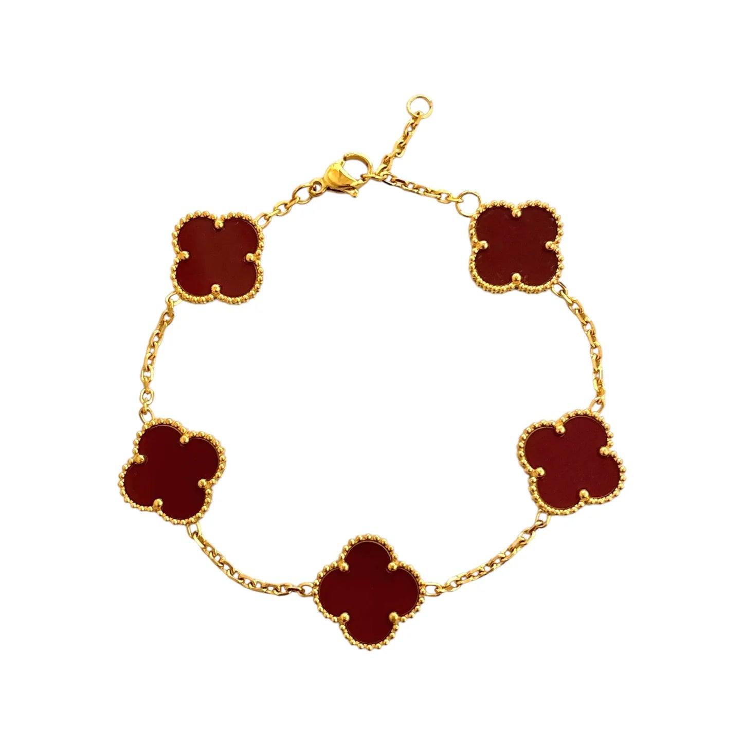 Maroon LUXE PENTA CLOVER BRACELET