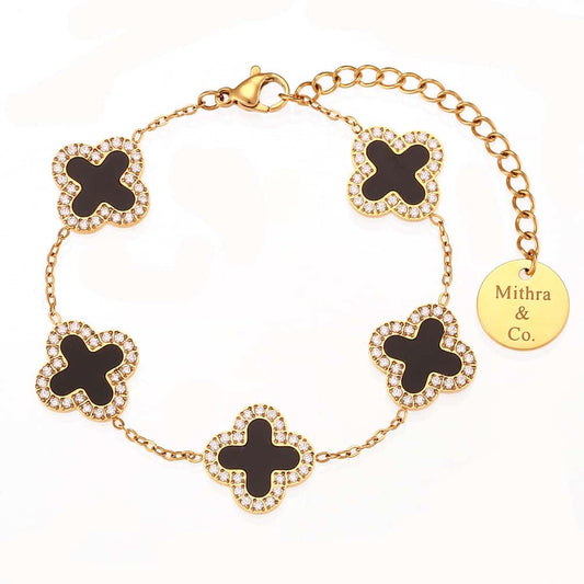 Midnight Clover Bracelet _ 18k Gold-plated