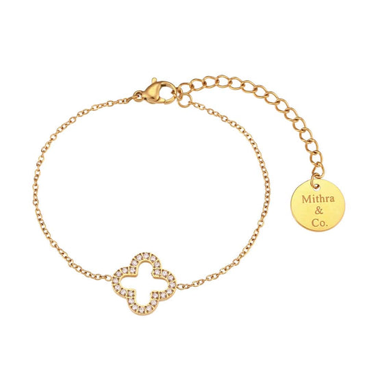 Hollow Clover Bracelet - 18k